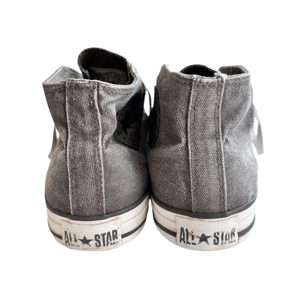 Converse Unisex Grey Distressed High Top Sneakers 10 - Picture 5 of 9